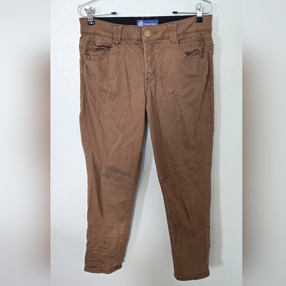 Democracy | Khaki Brown Skinny Jeans Size 8